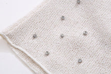 Load image into Gallery viewer, Spring Women Clothing Jewelry Inlaid Collar Top Shorts Suit
