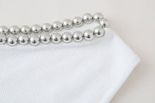 Load image into Gallery viewer, Spring Summer Light Luxury Design Heavy Industry Neckline Beaded Sexy Sleeveless Vest Slim Fit Slimming Top
