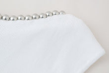 Load image into Gallery viewer, Spring Summer Light Luxury Design Heavy Industry Neckline Beaded Sexy Sleeveless Vest Slim Fit Slimming Top
