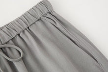 Load image into Gallery viewer, Summer Women Shell Decoration Top Shell Decoration Wide Leg Drawstring Trousers Suit
