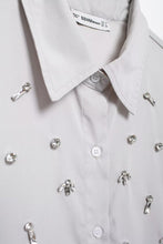 Load image into Gallery viewer, Autumn Artificial Jewelry Decoration Poplin Shirt Casual Shorts Women Suit