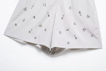 Load image into Gallery viewer, Autumn Artificial Jewelry Decoration Poplin Shirt Casual Shorts Women Suit