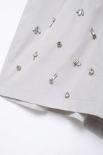 Load image into Gallery viewer, Autumn Artificial Jewelry Decoration Poplin Shirt Casual Shorts Women Suit