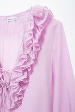 Load image into Gallery viewer, Autumn Women Graceful Fashionable Top Laminated Decoration Long Sleeve Shirt
