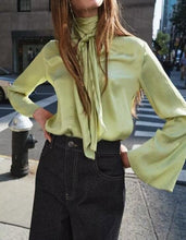 Load image into Gallery viewer, Autumn Women Casual Elegant Graceful Bowknot Decoration Shirt
