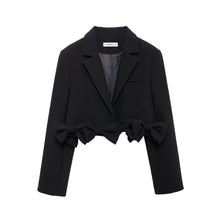 Load image into Gallery viewer, Fall Women Clothing Bowknot Short Casual Blazer
