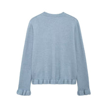 Load image into Gallery viewer, Autumn Women Clothing Laminated Decoration Knitted Cardigan Sweater
