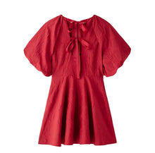 Load image into Gallery viewer, Women Clothing Younger Back Lace up Puff Sleeve Dress
