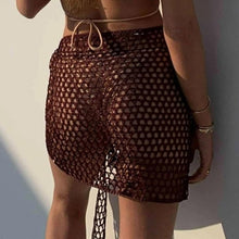Load image into Gallery viewer, Sun Protection Hollow Cutout Beach Wrap Skirt
