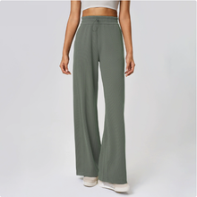 Load image into Gallery viewer, Yoga High Waist Straight Waist Casual Trousers
