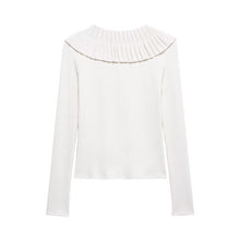 Load image into Gallery viewer, Ruffled Bow Lace up Knitted Cardigan Women Sexy Spring French Lady Temperamental
