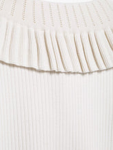 Load image into Gallery viewer, Ruffled Bow Lace up Knitted Cardigan Women Sexy Spring French Lady Temperamental
