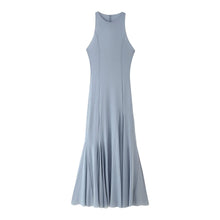 Load image into Gallery viewer, Women Slim Fit Wide Hem Silk Net Midi Dress
