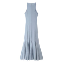 Load image into Gallery viewer, Women Slim Fit Wide Hem Silk Net Midi Dress
