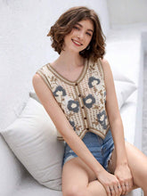 Load image into Gallery viewer, Women Loose Hollowed Cardigan With Sun Protection Vest

