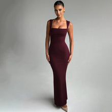 Load image into Gallery viewer, Slim Fit Square Collar Waist Slimming Dress
