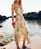 Summer Open Design Floral Print Dress Women