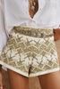 Retro Summer Casual Embroidered Shorts