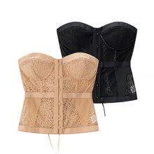 Load image into Gallery viewer, Women Clothing Sexy All Match Sexy Corset Boning Corset Tube Top Body Shaping Lace up Top
