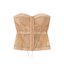 Load image into Gallery viewer, Women Clothing Sexy All Match Sexy Corset Boning Corset Tube Top Body Shaping Lace up Top
