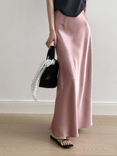 Load image into Gallery viewer, Satin Skirt Summer Texture High Waist Slimming Fishtail Skirt

