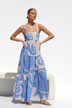 Load image into Gallery viewer, Spring Summer Simple Printing Suspenders Large Swing Dress Amplified craft
