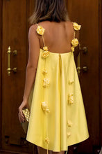 Load image into Gallery viewer, Spring Summer Suspender Satin Dress
