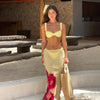Three Piece Sets Bikini Sexy Print Split Women Swimsuit Women