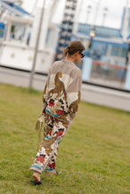 Load image into Gallery viewer, Autumn Winter Long Sleeved Casual Vacation Two Piece Set Loose Printed Pocket Solid Suit
