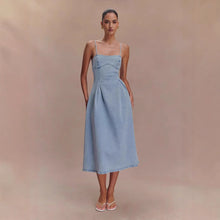 Load image into Gallery viewer, Sexy Summer Sleeveless Denim Sling Dress
