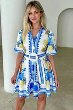 Load image into Gallery viewer, Women Summer Casual Printing Collared Dress
