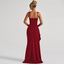 Load image into Gallery viewer, Evening Backless High Slit Dress
