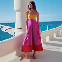 Load image into Gallery viewer, Summer Seaside Vacation Maxi Dress Camisole Dress
