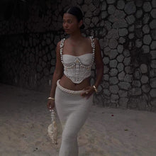 Load image into Gallery viewer, Sexy Solid Beaded Top Short Sets
