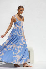 Load image into Gallery viewer, Spring Summer Simple Printing Suspenders Large Swing Dress Amplified craft
