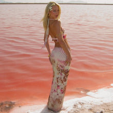 Load image into Gallery viewer, Summer Halterneck Printed Sexy Vacation Casual Suit Women Clothing
