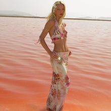 Load image into Gallery viewer, Summer Halterneck Printed Sexy Vacation Casual Suit Women Clothing
