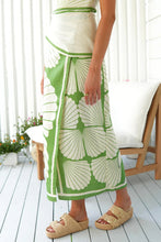Load image into Gallery viewer, Summer Sexy Shell Printing Tube Top Backless Split Skirt Two Piece Sets
