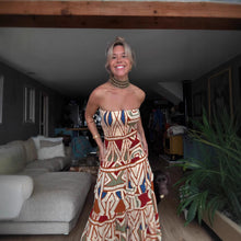 Load image into Gallery viewer, Summer Women Retro Boho High Waist Printing Slip Dress
