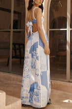 Load image into Gallery viewer, Spring Summer Suspender Printing Dress Casual Vacation Loose Women Wear Dress
