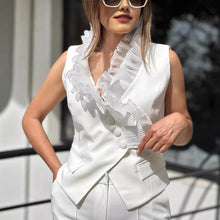Load image into Gallery viewer, Spring Summer Sleeveless Trousers Casual Pocket Vest Two Piece Set Women
