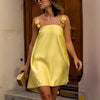 Spring Summer Suspender Satin Dress