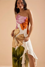 Load image into Gallery viewer, Spring Summer Oblique Shoulder Printing Dress
