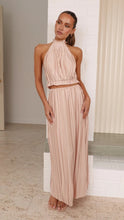 Load image into Gallery viewer, Year Sexy Halter Backless Sexy Lacing Suit Pleated Set
