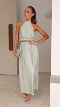 Load image into Gallery viewer, Year Sexy Halter Backless Sexy Lacing Suit Pleated Set
