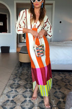 Load image into Gallery viewer, Spring Summer Positioning Printing Linen Dress Casual Vacation Loose Dress
