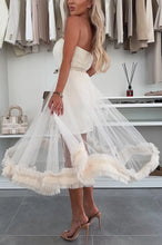 Load image into Gallery viewer, Spring Summer Wrapped Chest Mesh Large Swing Dress Casual Loose Vacation Dress

