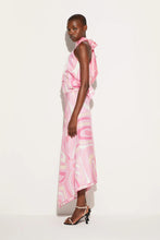 Load image into Gallery viewer, Summer Sexy Positioning Printing Satin Backless Top Irregular Asymmetric Skirt Two Piece Set
