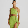 Spring Summer Cutout Lace Pleated Dress