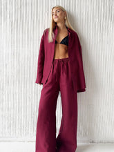Load image into Gallery viewer, Cotton Casual Two-Piece Set – Loose Shirt and Trousers
